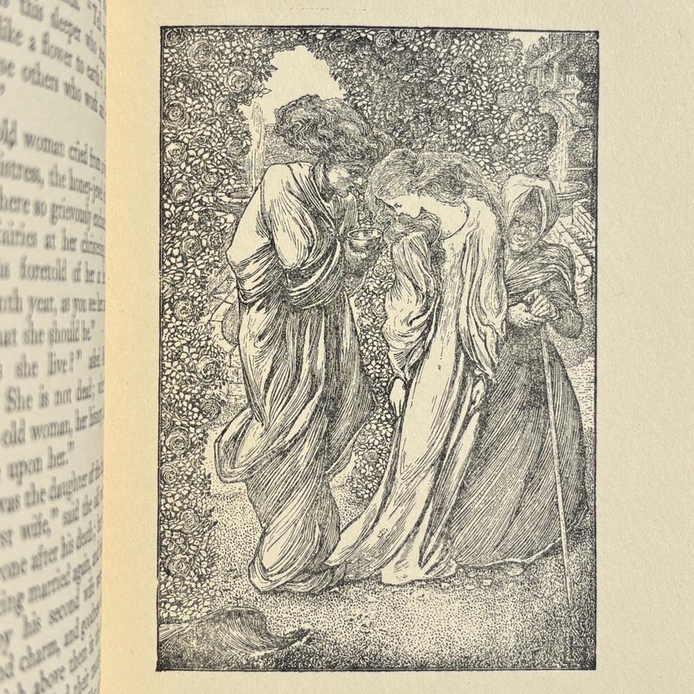 1937 A Doorway in Fairyland Wood Engravings Fairy Tales Rose Princess Palace DJ - Picture 5 of 14